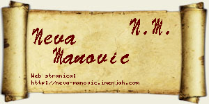 Neva Manović vizit kartica